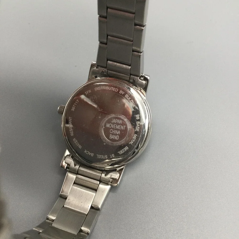 TFX Bulova Womens Watch 31mm Silver Dial Crystal 36T117 New Battery 7.75
